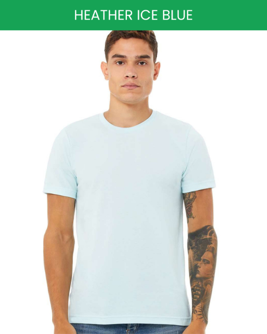 Bella canvas 3001 heather ice blue