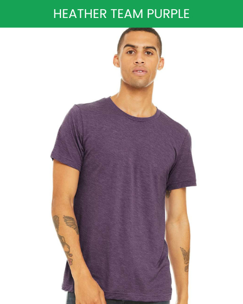 Bella canvas 3001 heather team purple