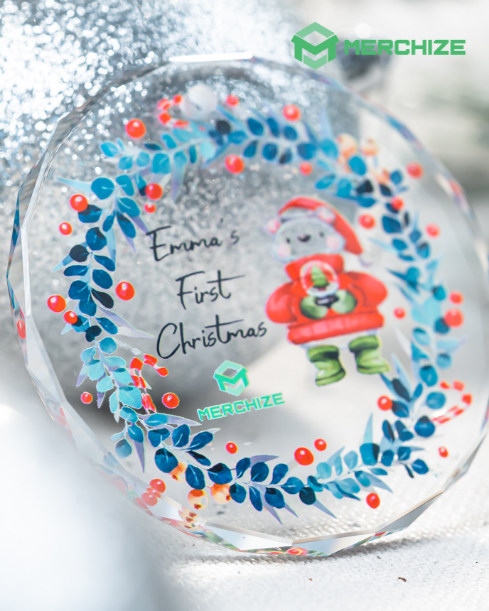 print on demand glass ornaments close-up
