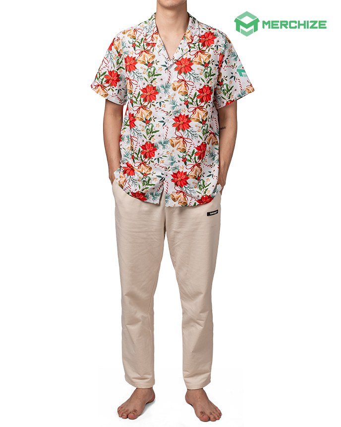 custom hawaiian shirts full front view