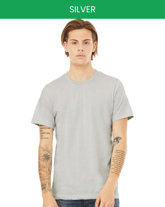 Bella canvas 3001 silver