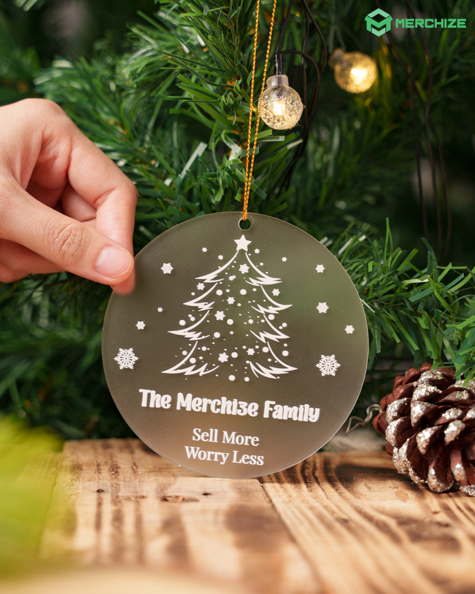 Custom Shape Frosted Acrylic Ornament