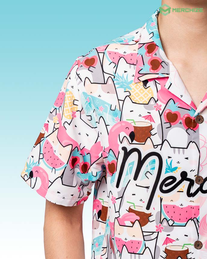 All-over Print Pocket Regular Fit Hawaiian Shirt