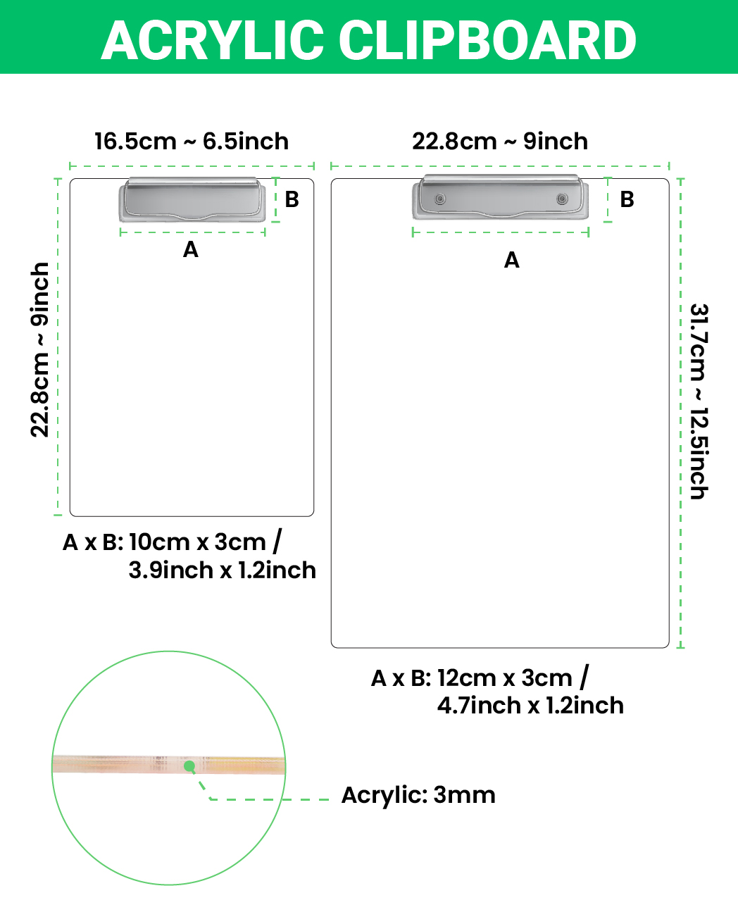 acrylic clipboard guide