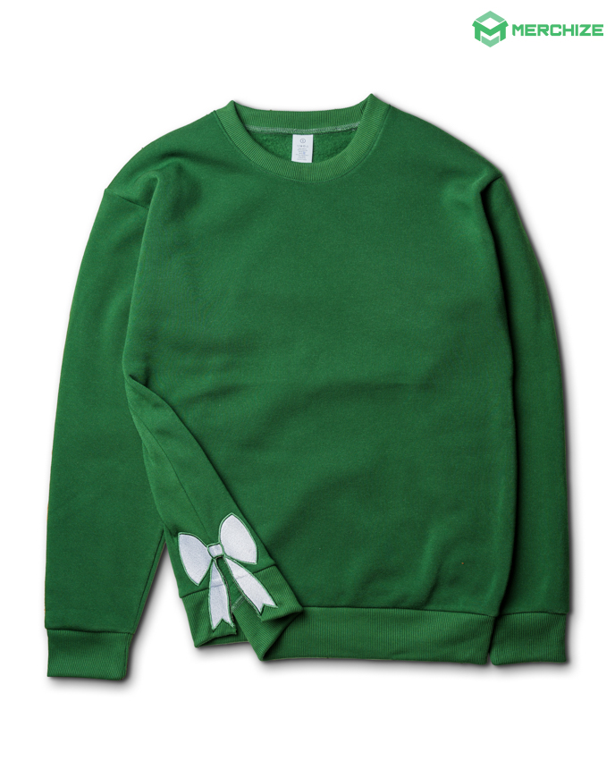 Side Bow Embroidered Sweatshirt