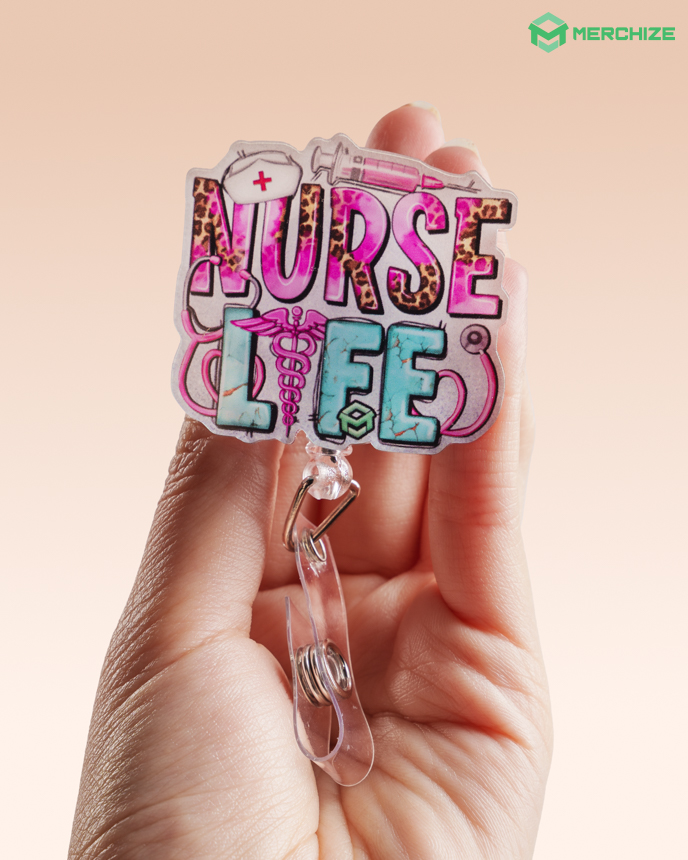 Custom Shape Acrylic Badge Reel