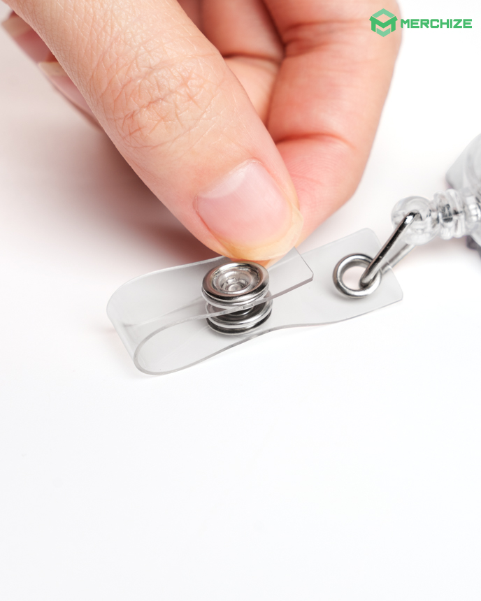Custom Shape Acrylic Badge Reel With Charm