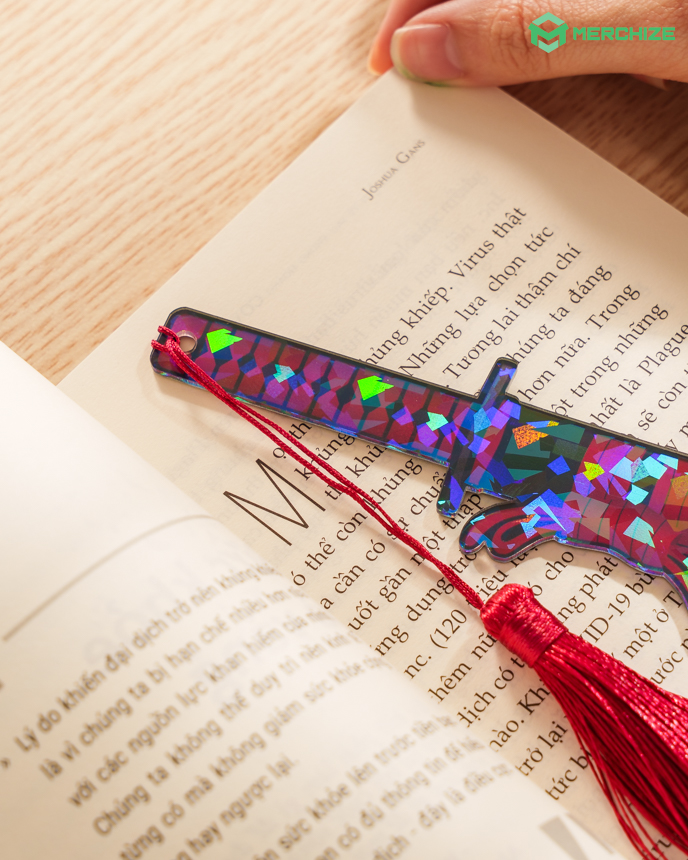 Custom Shape Broken Glass Hologram Bookmark