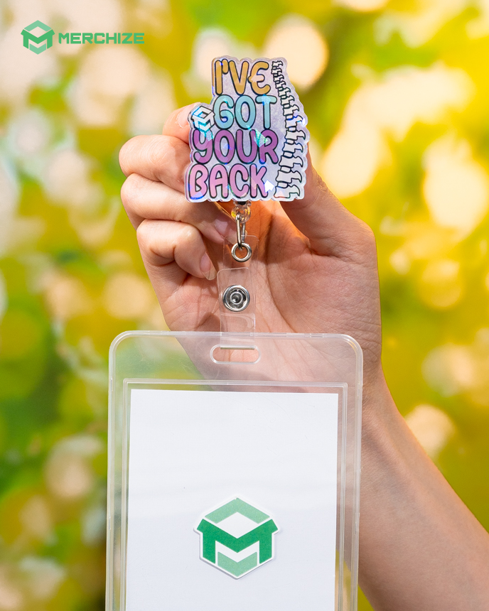 Custom Shape Hologram Badge Reel