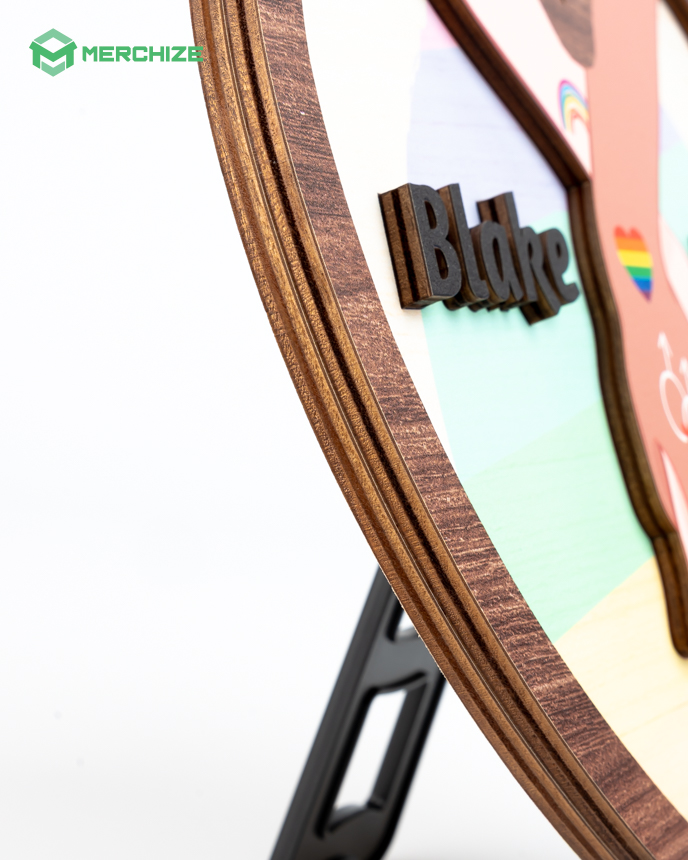 Custom Shape 2-layer Wooden Sign (with easel back)