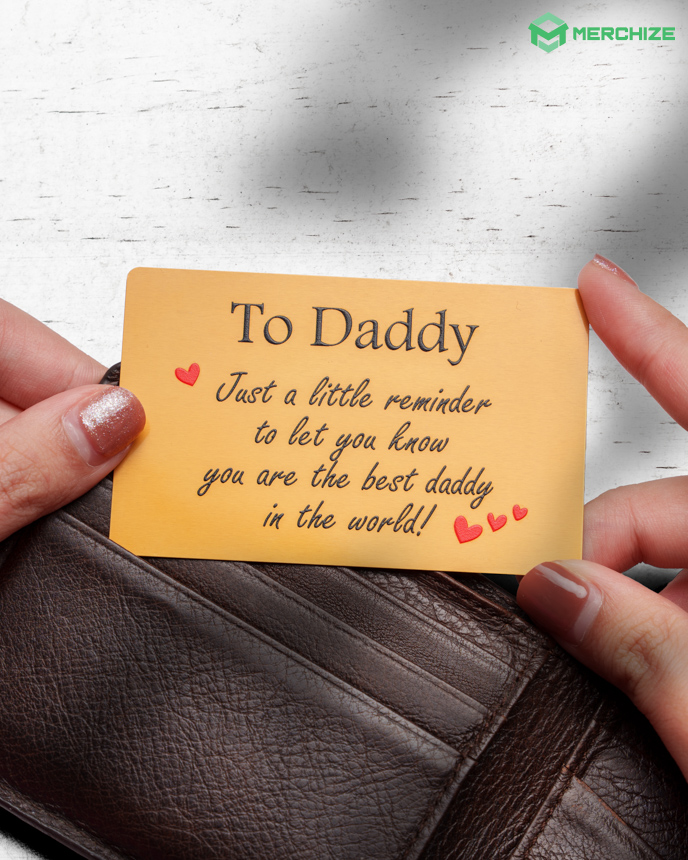 personalised metal wallet card