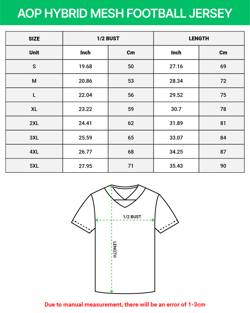 All-over Print Hybrid Mesh Football Jersey