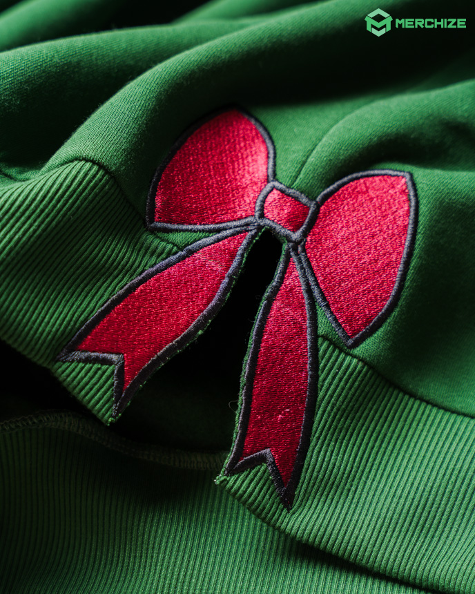 Side Bow Embroidered Sweatshirt