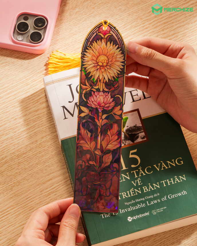 Custom Shape Broken Glass Hologram Bookmark