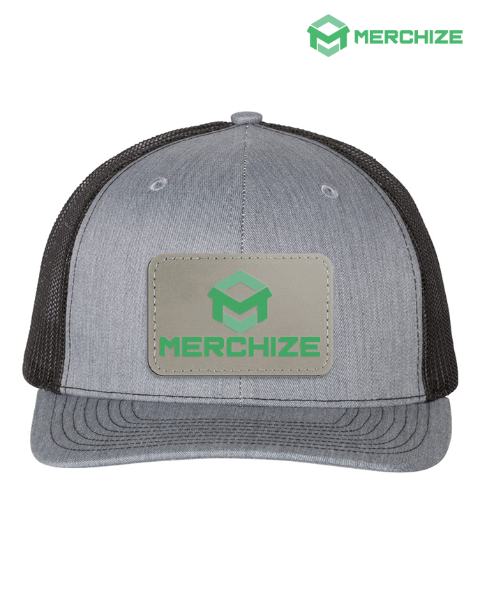 Leather Patch Snapback Trucker Cap 112 (Made in US)