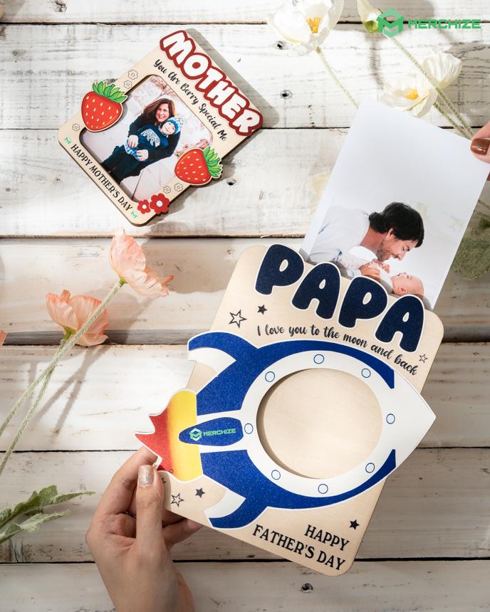 3-Layer Custom Shape Wooden Frame With Picture
