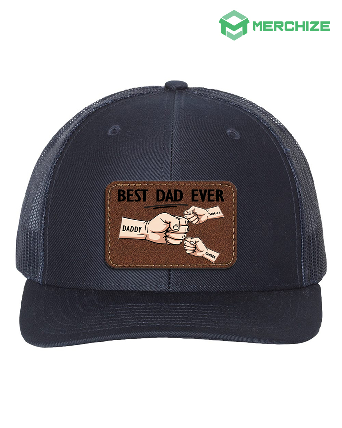 Leather Patch Snapback Trucker Cap 112 (Made in US)