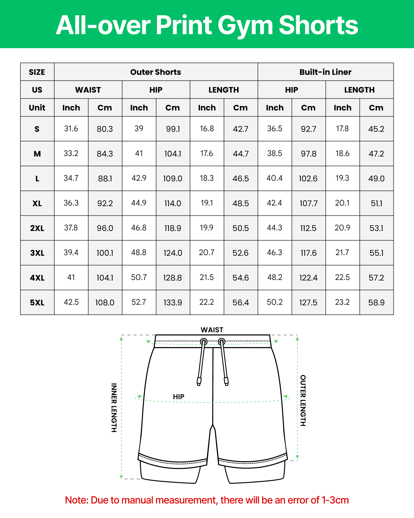 All-over Print Gym Shorts