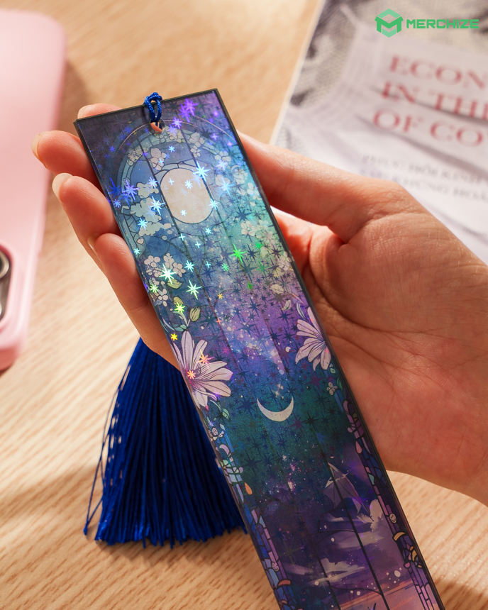 Custom Shape Star Hologram Bookmark
