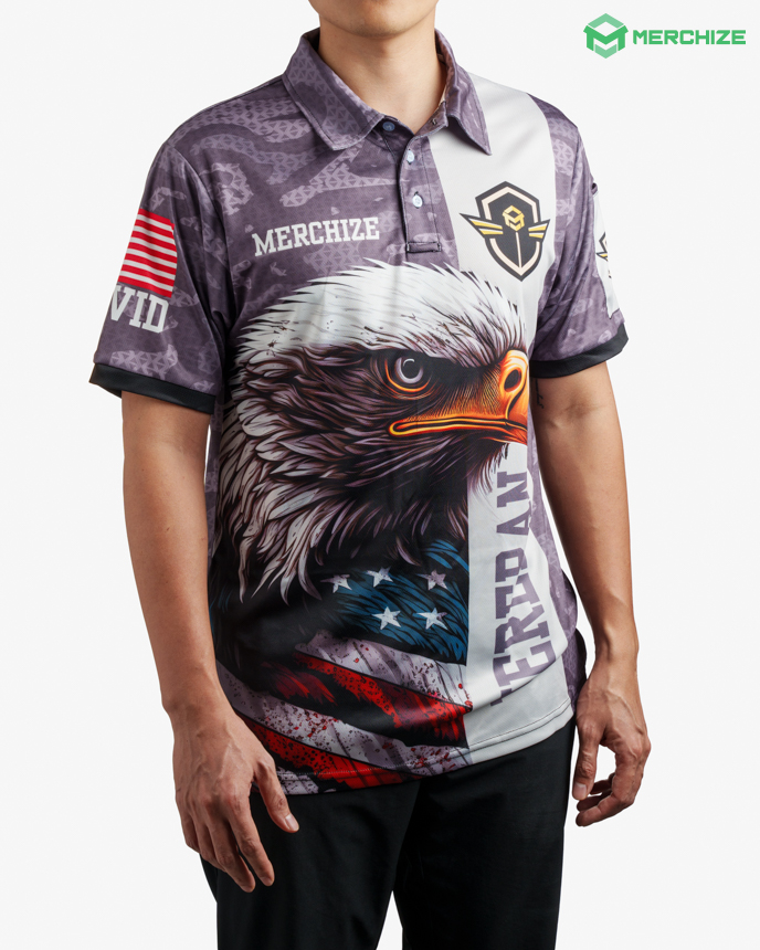 All-over Print Tactical Polo Shirt