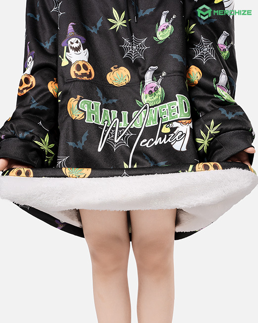 Custom oversized hoodie blanket
