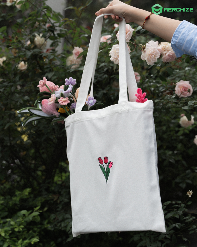 Embroidered Tote Bag