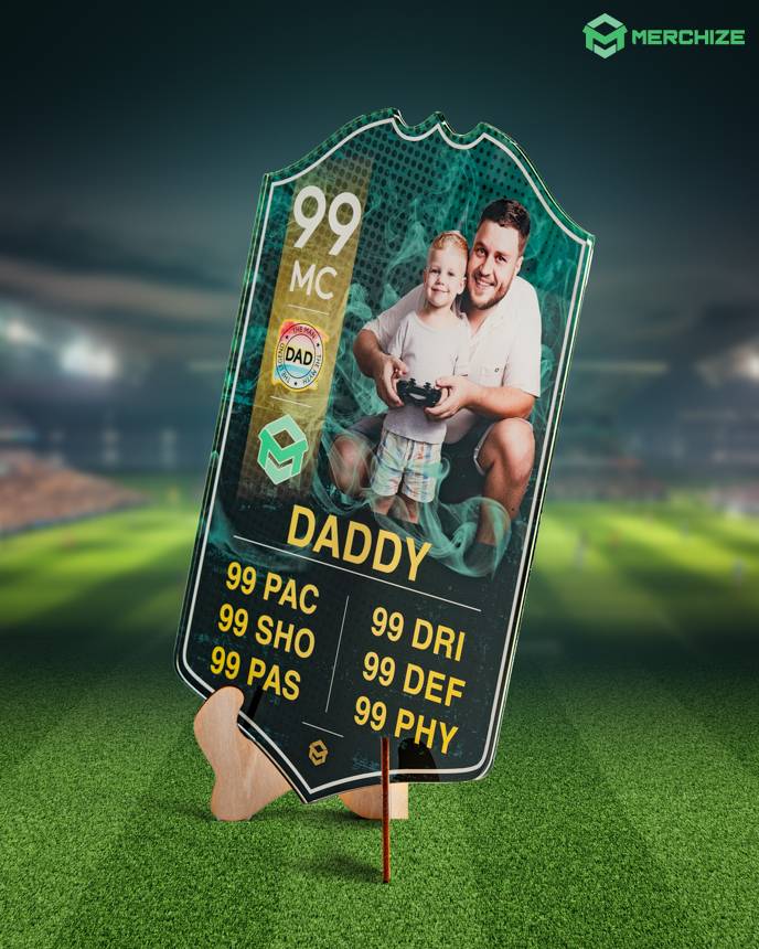 Acrylic Football Card Sign front