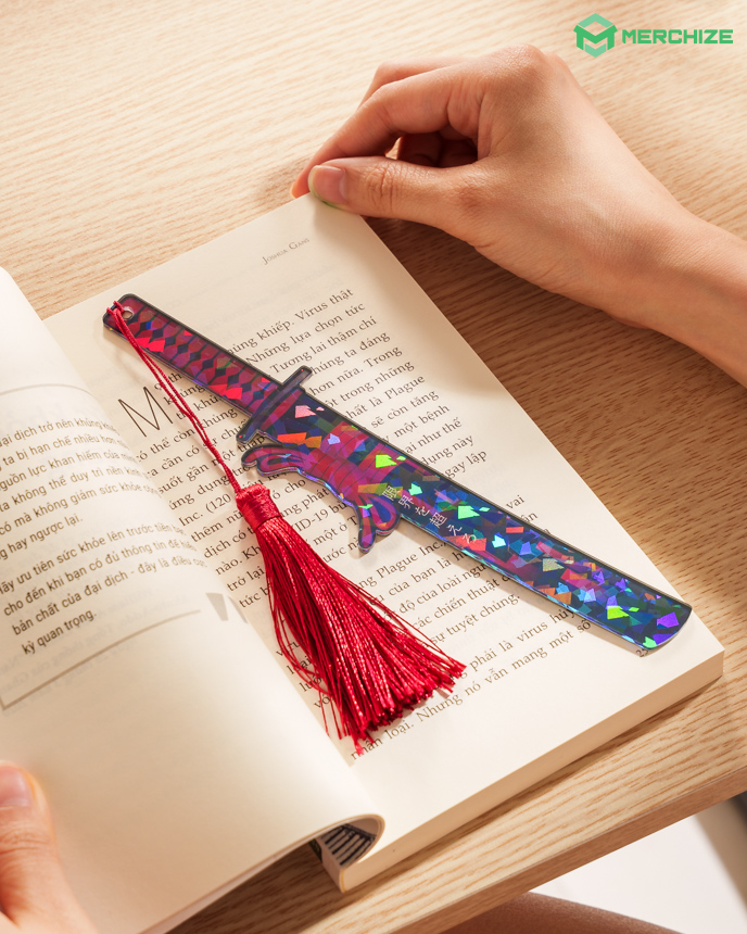 Custom Shape Broken Glass Hologram Bookmark