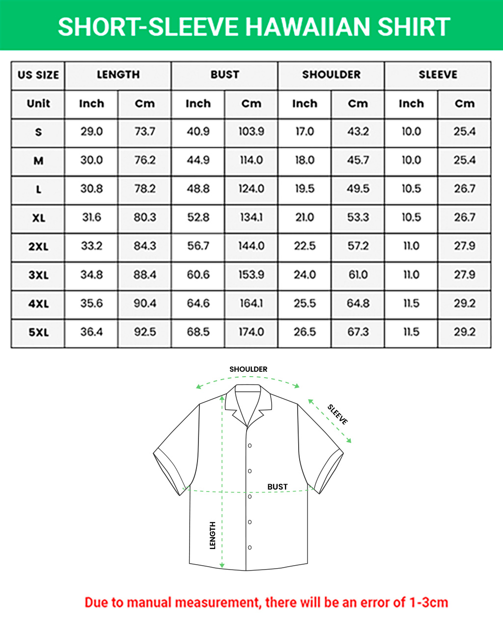 All-over Print Short-sleeve Hawaiian Shirt