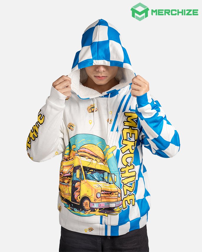 All over Print Fleece Hoodie