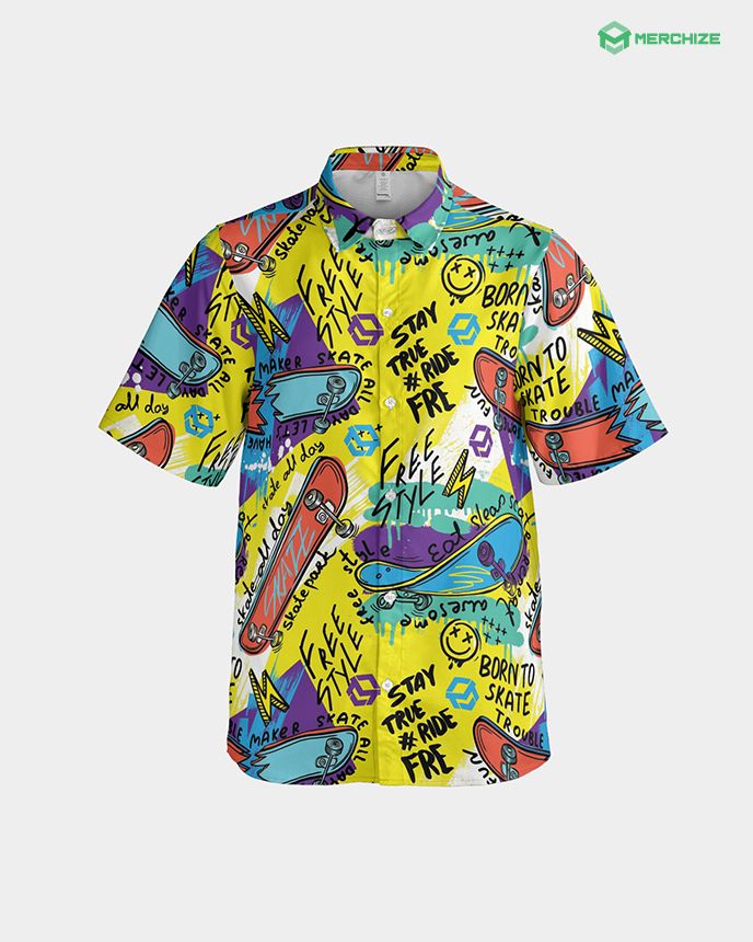 All-over Print Button Down Shirt (Made in China)