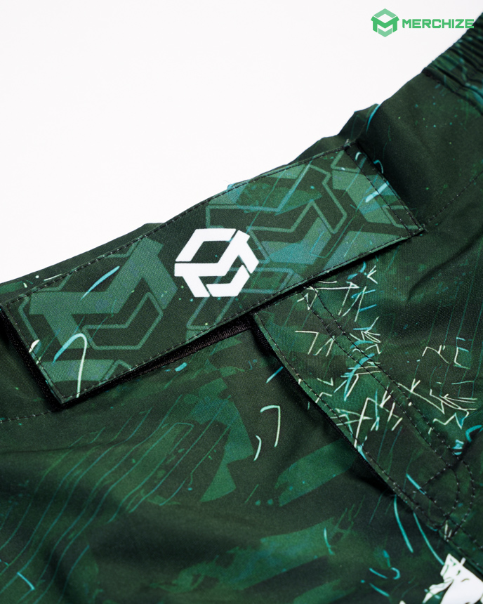 all-over print fight shorts (elastic waistband) waist