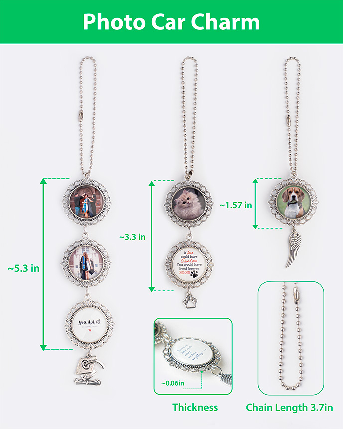 personalized car charms