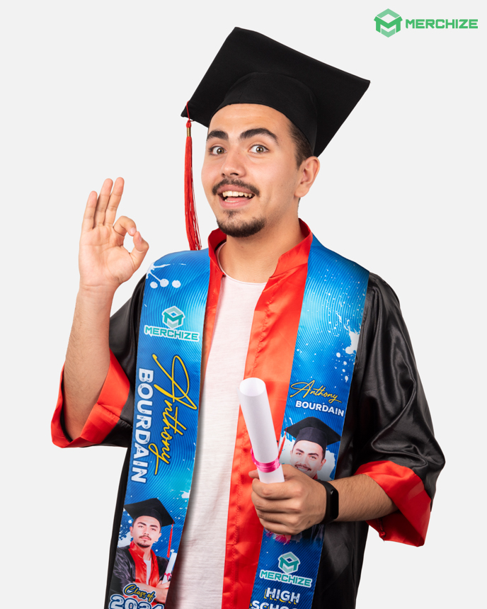 gradution stole custom print on demand