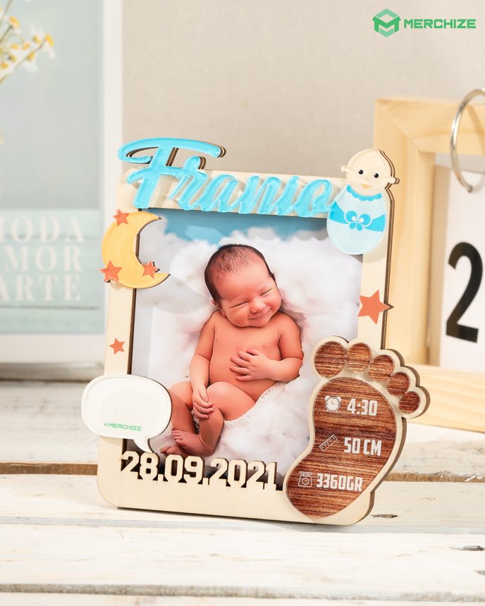 4-Layer Custom Shape Wooden & Acrylic Frame
