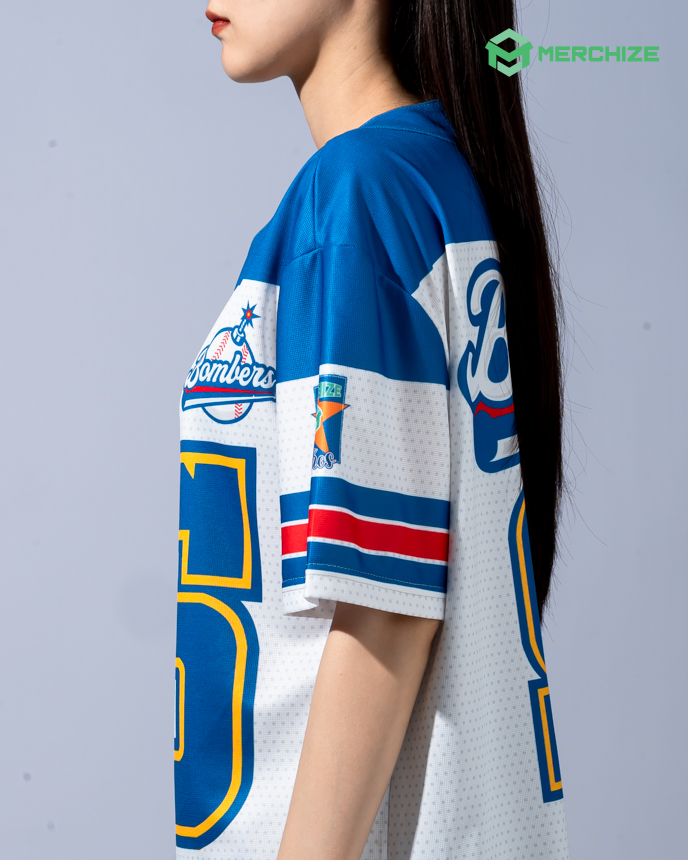 All-over Print Simple Baseball Jersey Without Piping