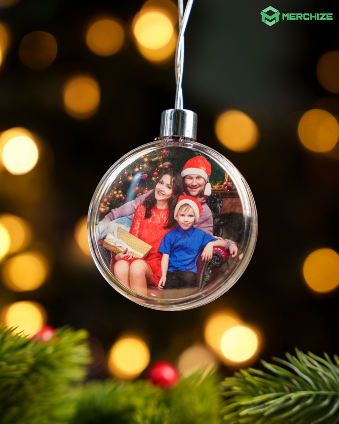Clear Plastic and Aluminium Ornament