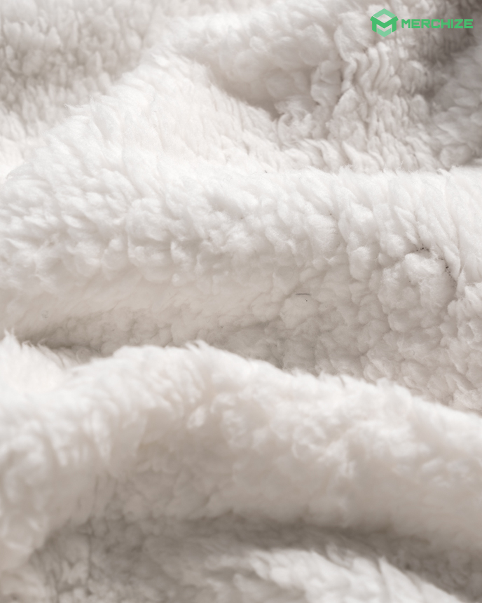 All-over Print Hooded Blanket (White Binding)