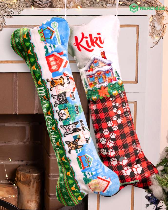 Dog Bone Christmas Stocking