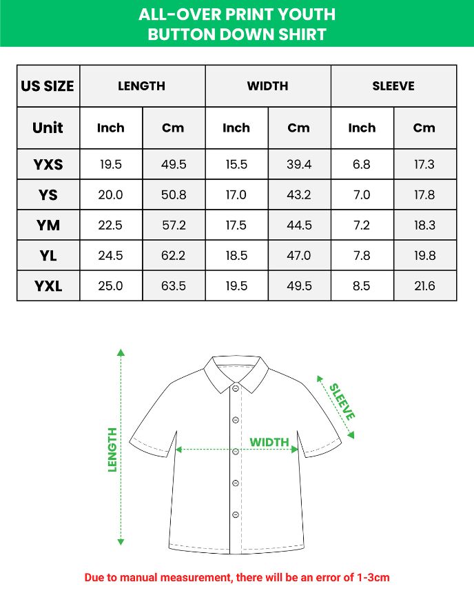 All-over Print Youth Button Down Shirt
