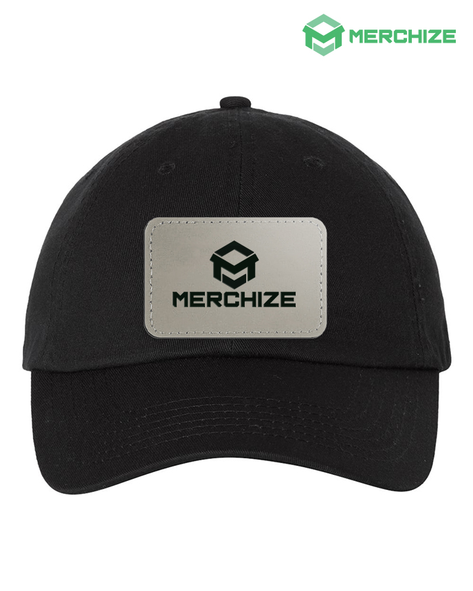 Engraved Leather Patch Bio-Washed Classic Dad Hat VC300A (Made in US)