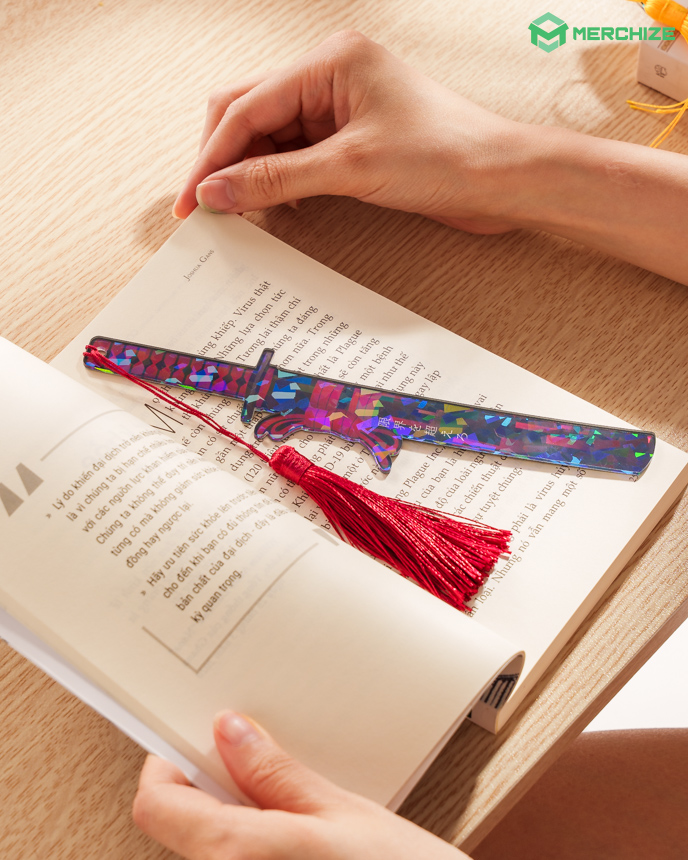 Custom Shape Broken Glass Hologram Bookmark