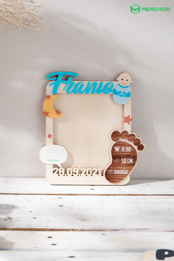 4-Layer Custom Shape Wooden & Acrylic Frame