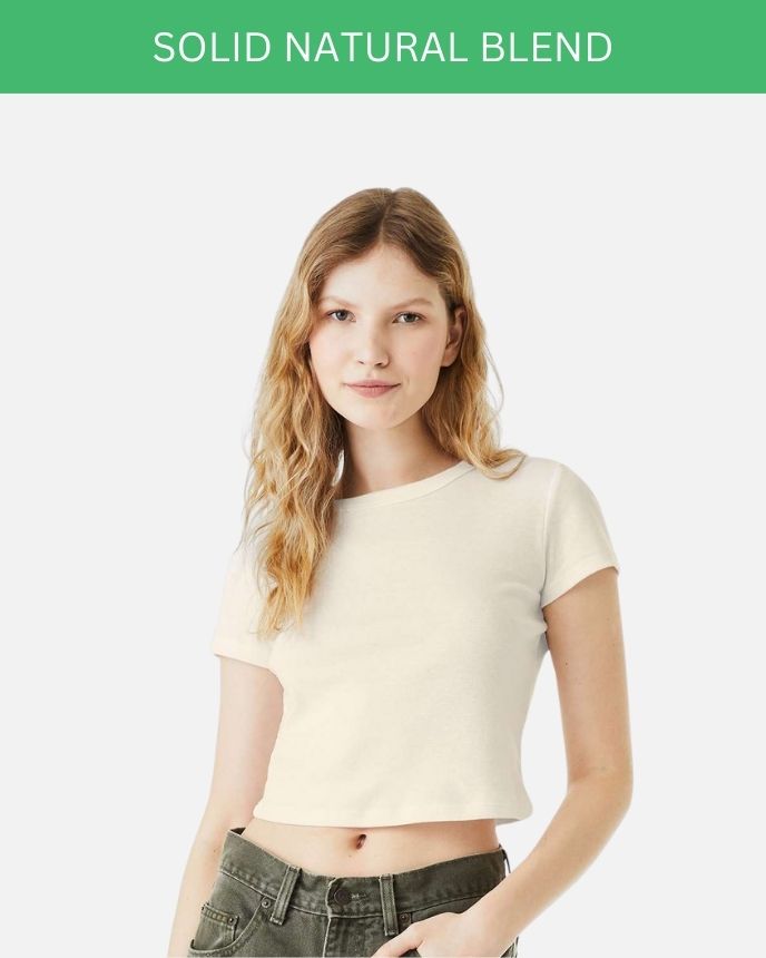 Women's Micro Rib Baby Tee Bella Canvas 1010  (Made in US)