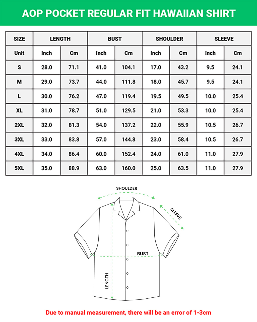 All-over Print Pocket Regular Fit Hawaiian Shirt