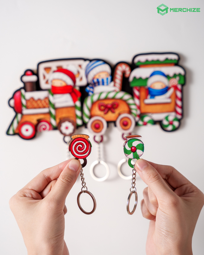  Custom Shape Layered Wood Key Holder