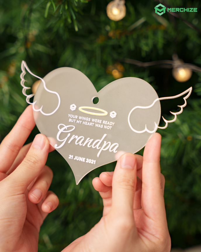 Custom Shape Frosted Acrylic Ornament