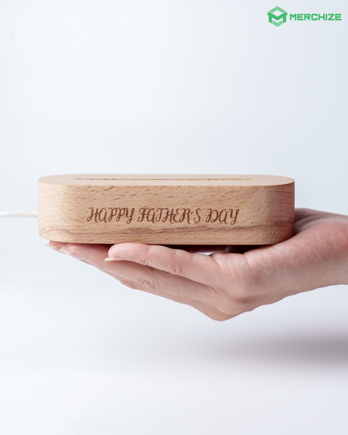 Beech Photo Night Light Base