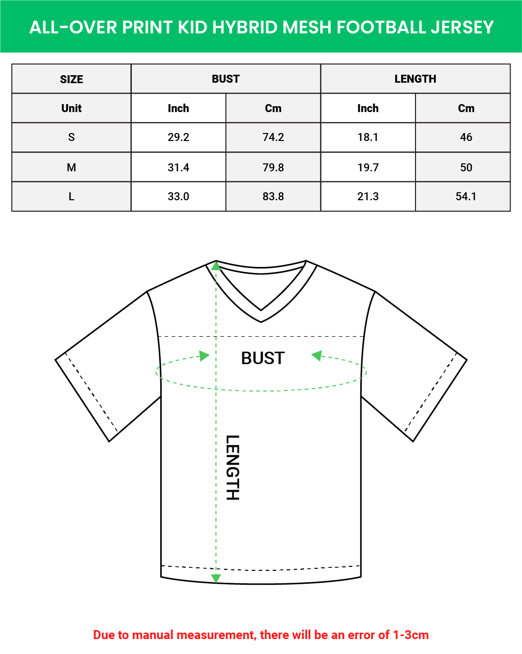 All-over Print Kid Hybrid Mesh Football Jersey