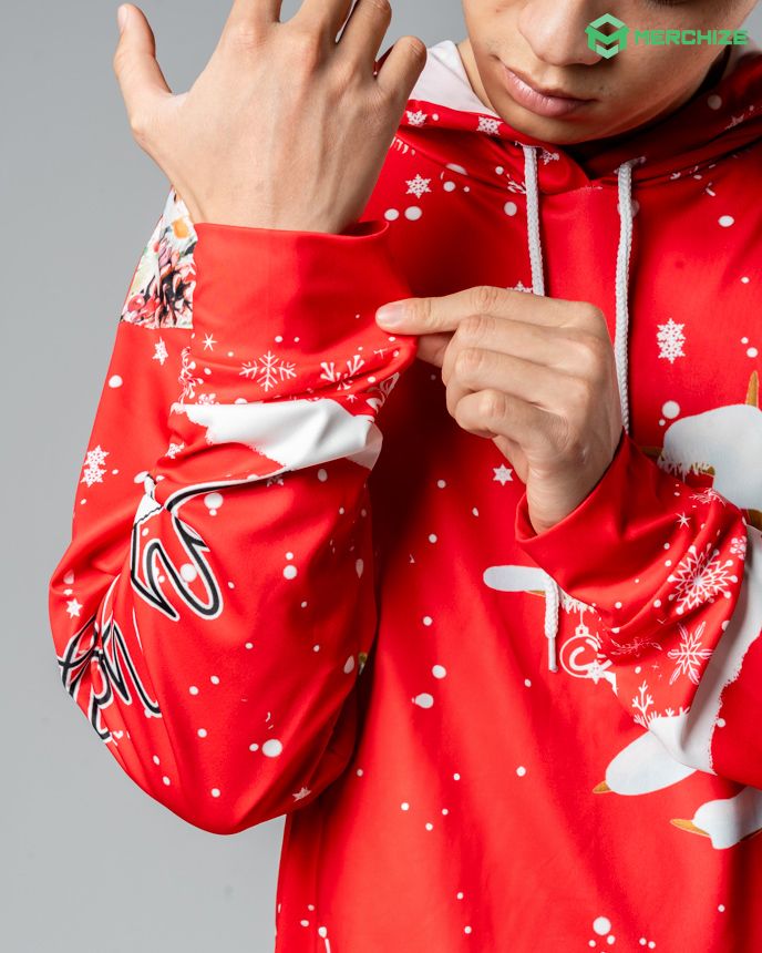 All-over Print Long Sleeve Hooded T-shirt